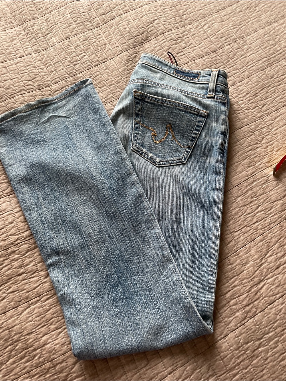 AG Adriano Goldschmied Light Blue Flare Jeans - Picture 8 of 9